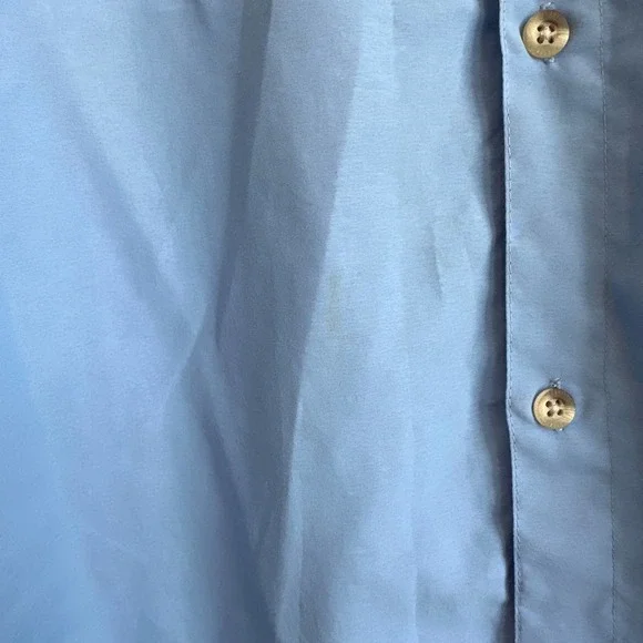 Columbia 2XL Ocean Blue Short Sleeves Button Down Fishing Shirt - Picture 4 of 6